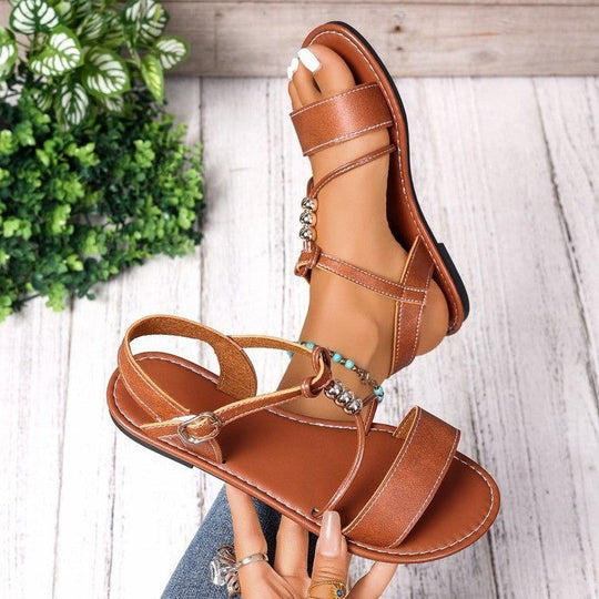 Damen modische Sandalen mit kunstvollem Riemen-Design