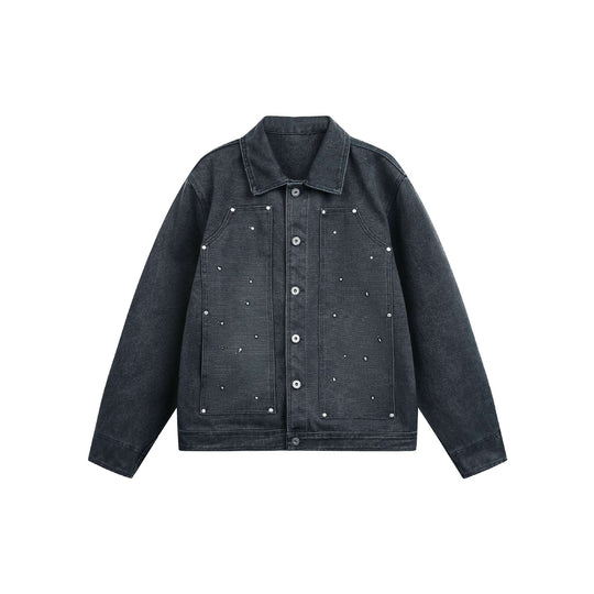 Unisex Kurz geschnittene Jeansjacke im Boxy‑Cut mit Pattentaschen und Used‑Effekt Shop Nory