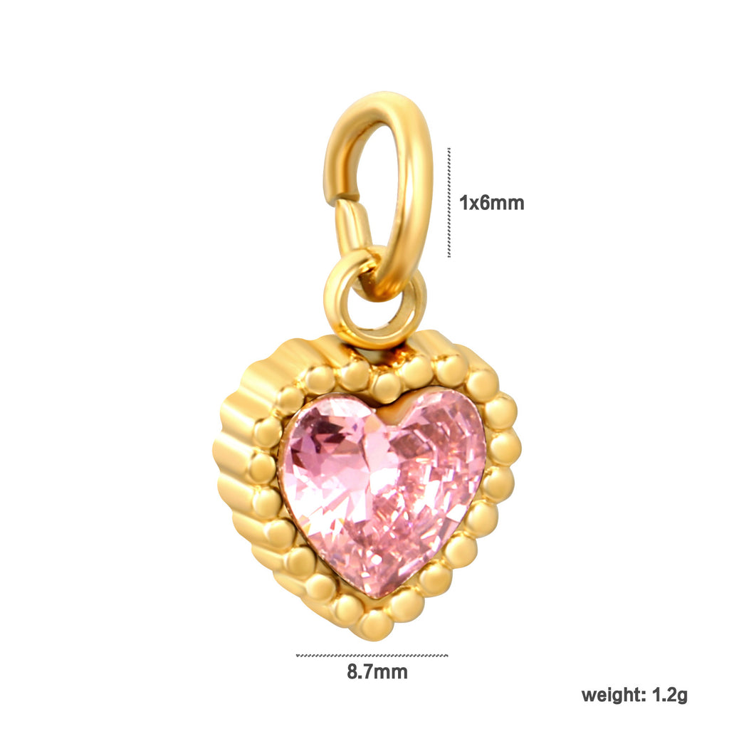 Damen Herzförmiger Anhänger mit funkelndem Kristall und luxuriöser Goldbeschichtung Shop Nory