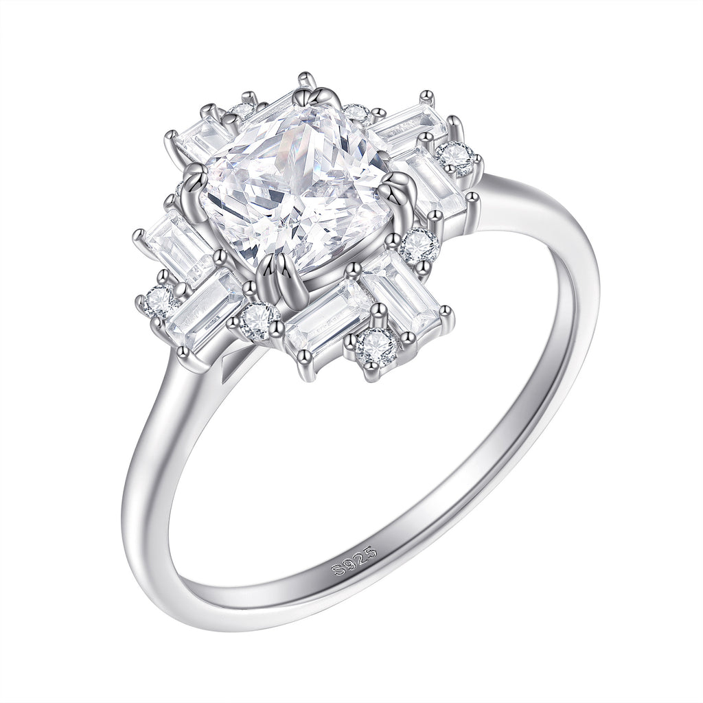 Damen eleganter Verlobungsring mit ovalem Design und funkelnden Zirkonia Shop Nory