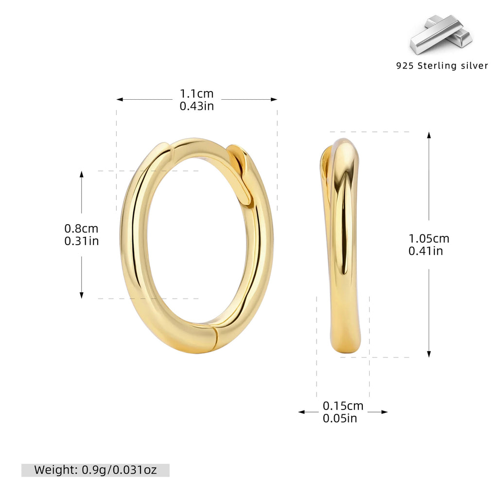 Damen Creolen mit modernem, geschwungenem Design aus 925 Sterling Silber Shop Nory