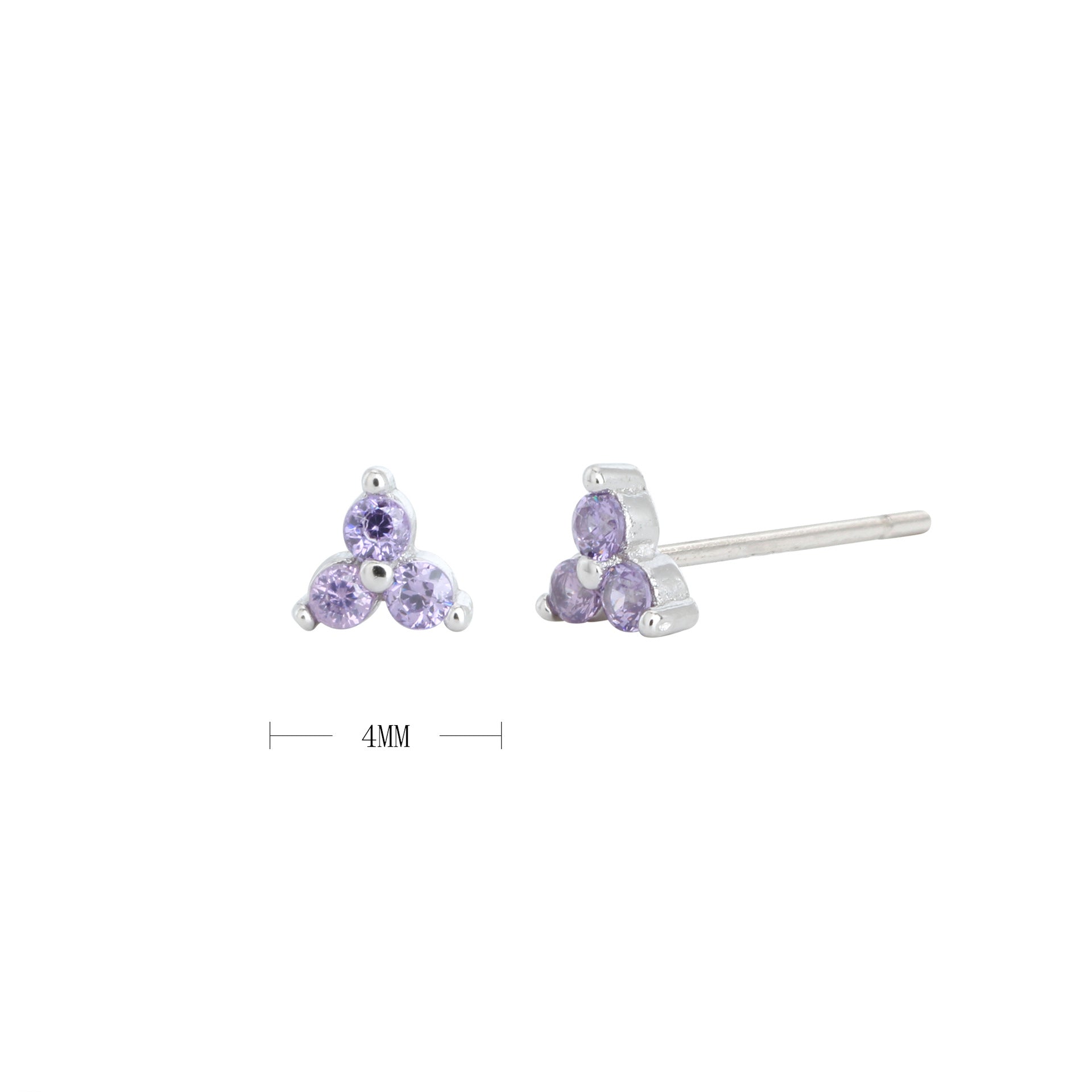 Damen Ohrstecker mit funkelnden blauen Kristallen und hochwertigem 925 Sterling Silber Shop Nory