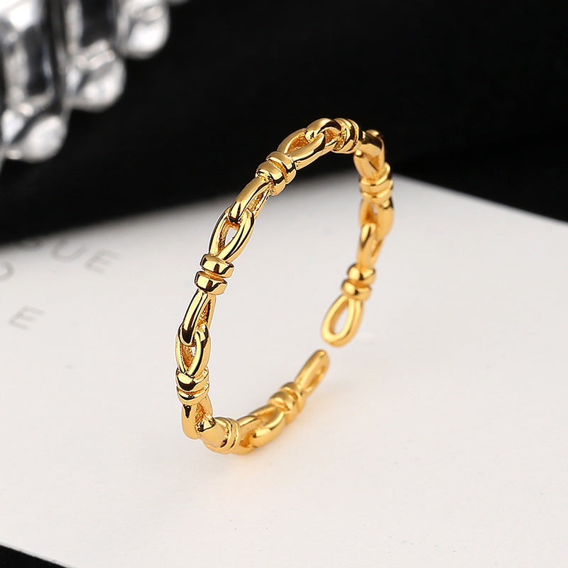 Damen Offener Ring mit elegantem, geschwungenem Design Shop Nory