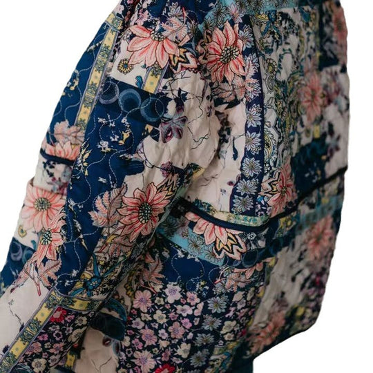 Damen Gepatchte Steppjacke in floraler Patchwork‑Optik Shop Nory