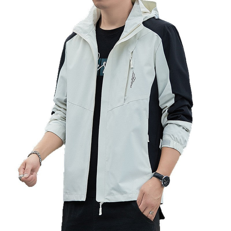 Herren Leichte wind- und wasserabweisende Kapuzenjacke im sportlichen Utility‑Style Shop Nory