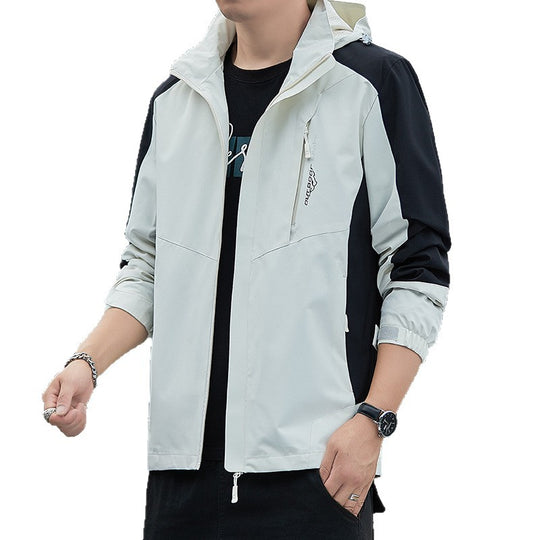 Herren Leichte wind- und wasserabweisende Kapuzenjacke im sportlichen Utility‑Style Shop Nory
