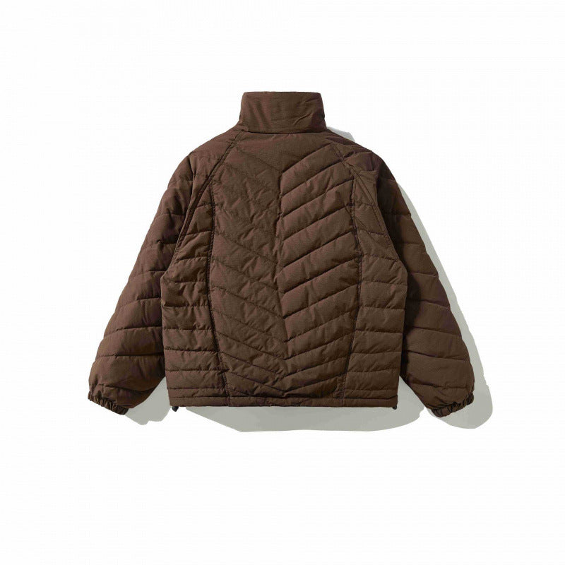 Unisex Gepolsterte Steppjacke mit hohem Kragen, Kordelzugsaum und elastischen Bündchen Shop Nory