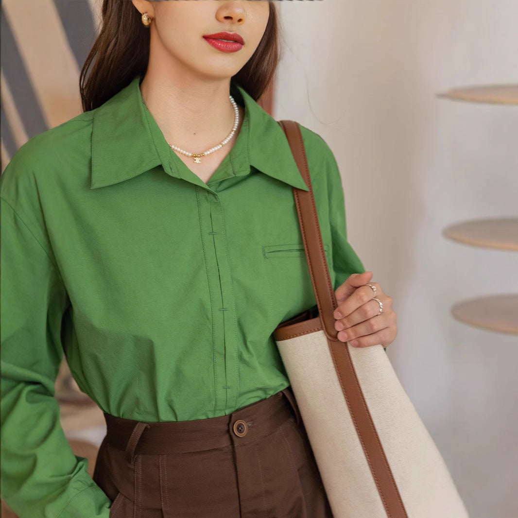 Damen Oversized Hemdbluse mit Brusttasche Shop Nory