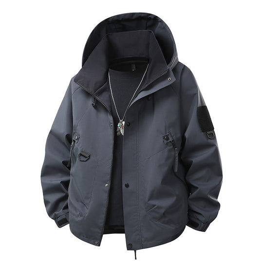 Herren Outdoor-Softshelljacke mit wasserabweisender Membran, vielseitigen Utility-Taschen und verstellbaren Bündchen Shop Nory