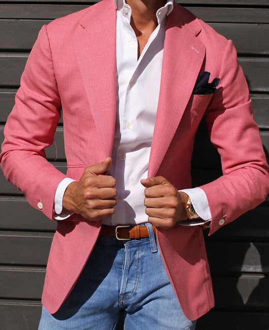 Herren Eleganter Blazer mit modernem Schnitt und strukturiertem GewShopnorye Shopnory