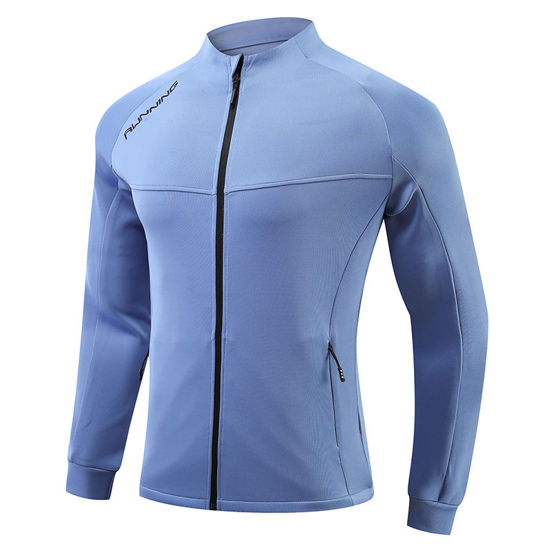 Herren Lauf-Trainingsjacke mit windabweisendem Stretch, Slim-Fit und Reißverschlusstaschen Shop Nory
