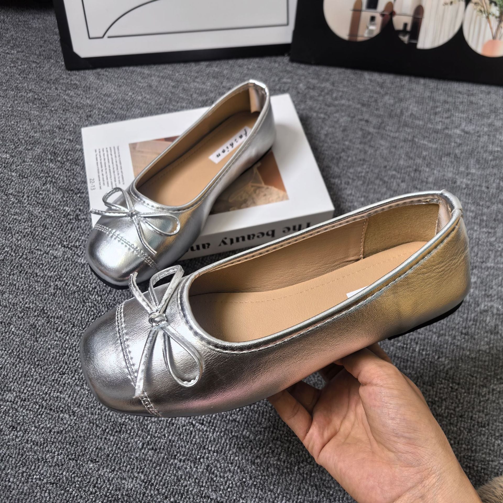 Damen Ballerinas mit elegantem Schleifen-Detail und softem Innenfutter
