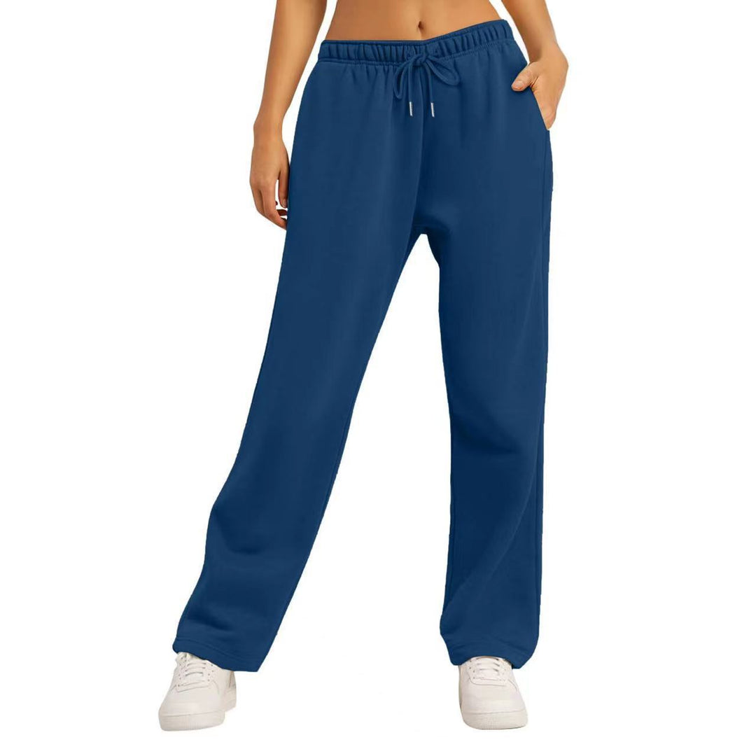 Damen nan weite High‑Waist Loungewear‑Jogginghose mit elastischem Bund Kordelzug und Seitentaschen Shop Nory