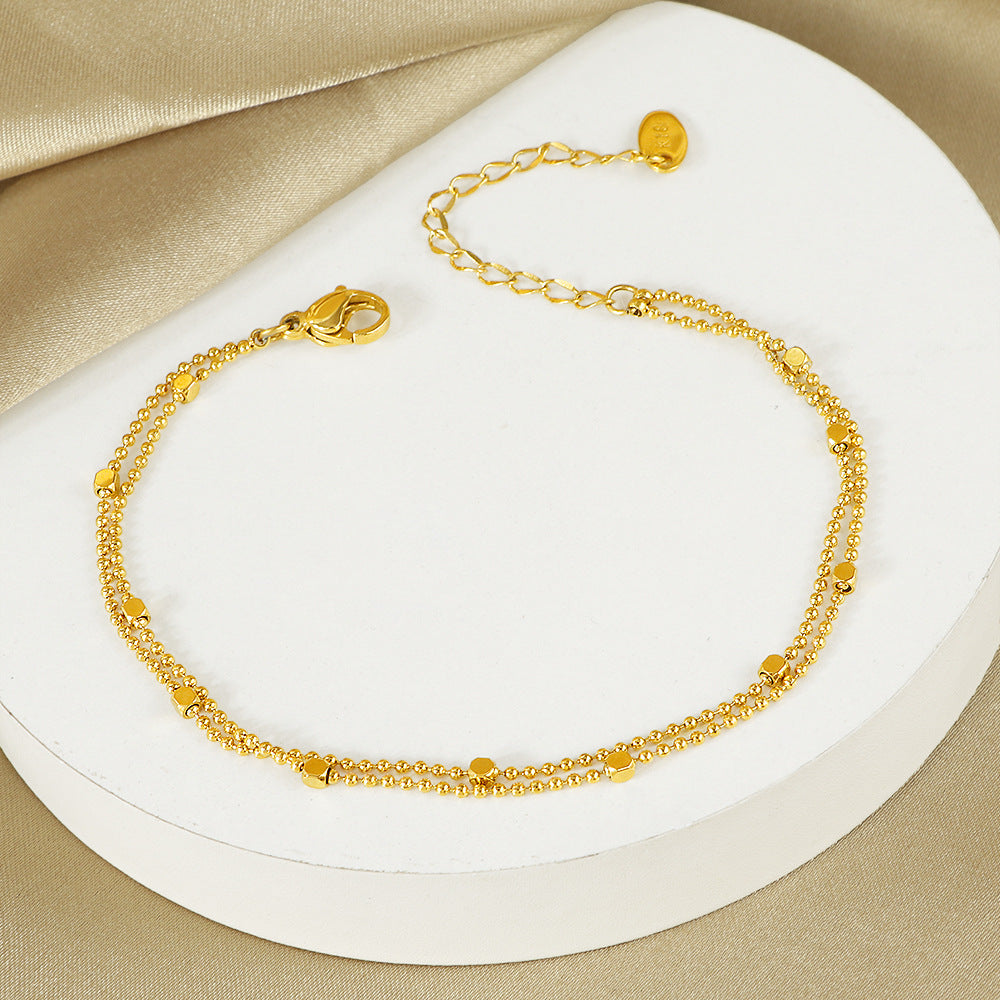 Damen Elegante Gold Perlenkette Fußkette Shop Nory