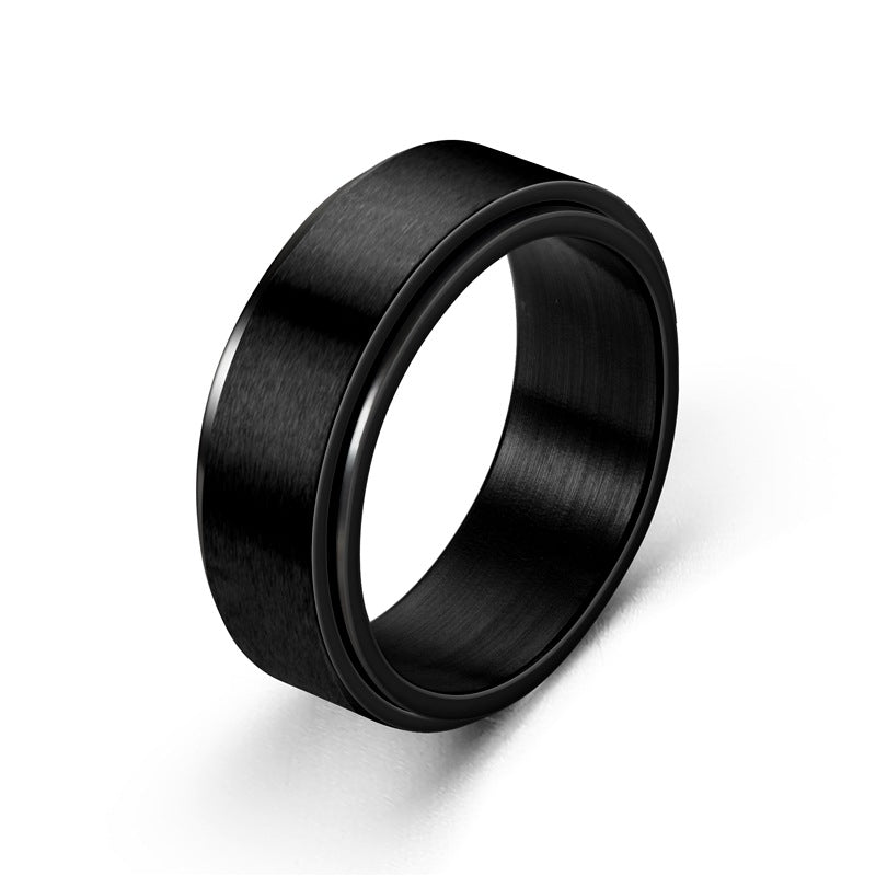 Herren Ring mit moderner, hochglänzender Oberfläche und eleganten Akzenten Shop Nory