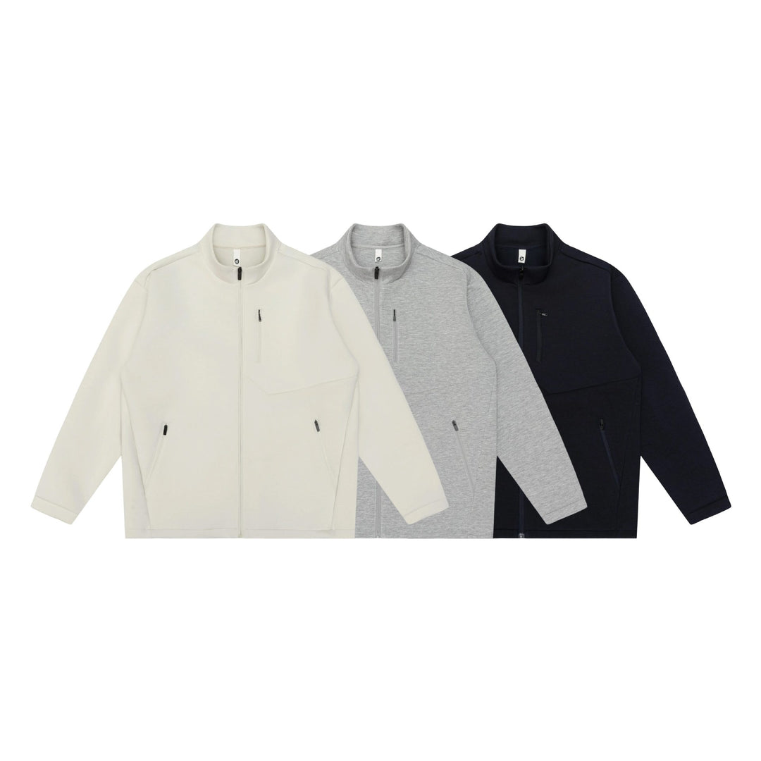 Unisex Minimalistische Kurzjacke mit Stehkragen und funktionalen Reißverschlusstaschen Shop Nory