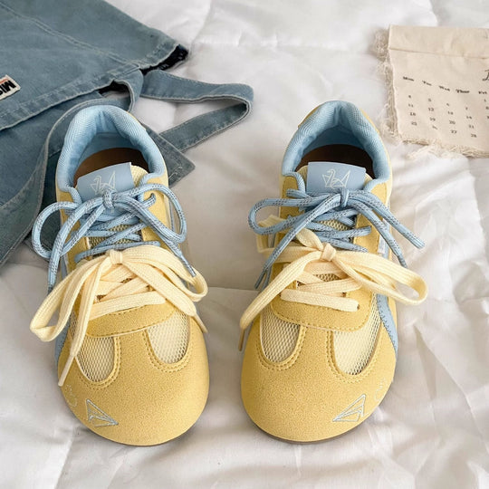 Damen Retro-sportliche Sneaker mit Wildleder- und Mesh-Mix sowie gepolsterter Komfortsohle Shop Nory