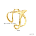 Damen verstellbarer Ring mit modernem Sternendesign Shop Nory
