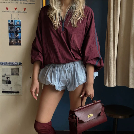 Damen Kleine strukturierte Lederhandtasche mit Drehverschluss & Topgriff Shop Nory