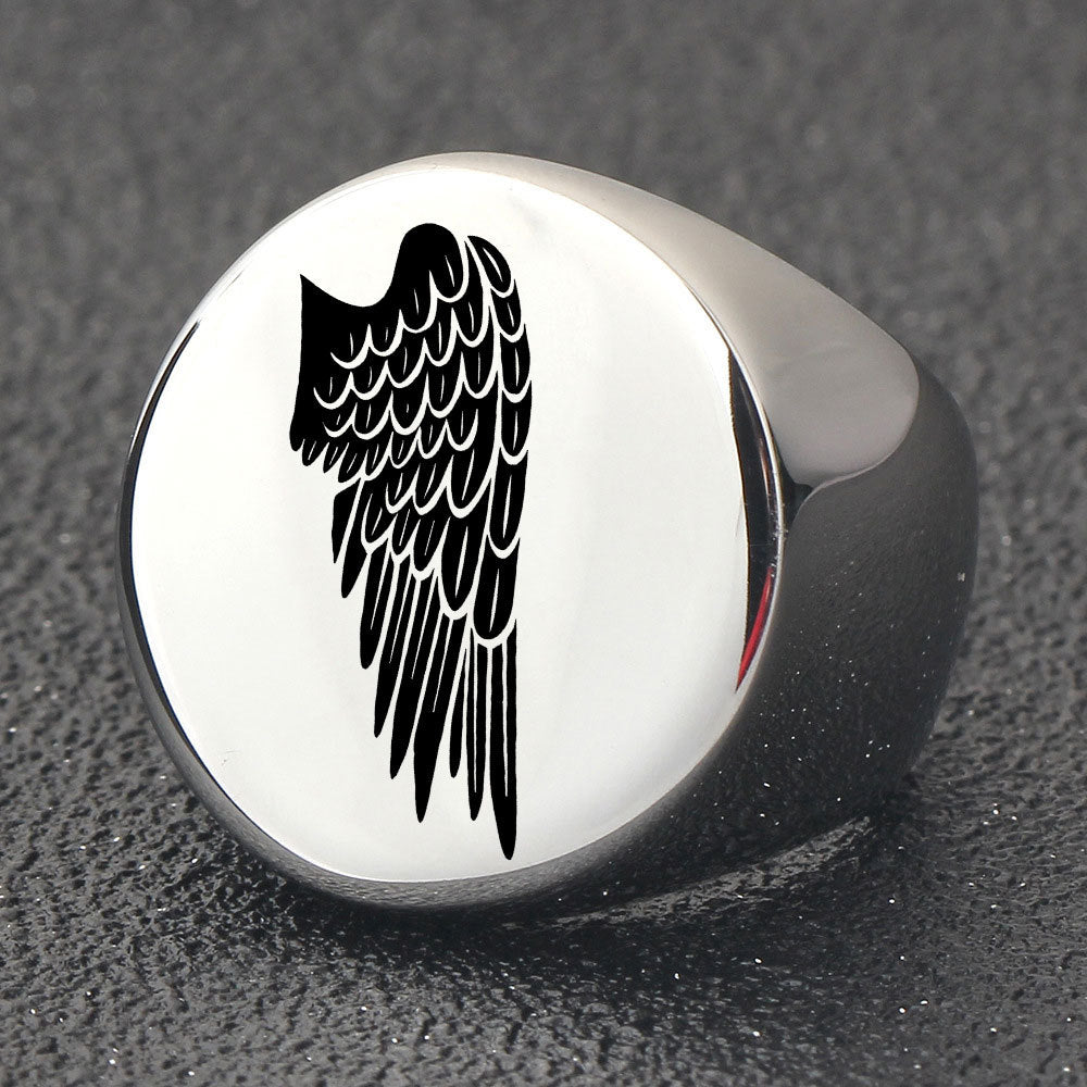 Herren Ring mit kunstvollem Flügel-Design Shop Nory