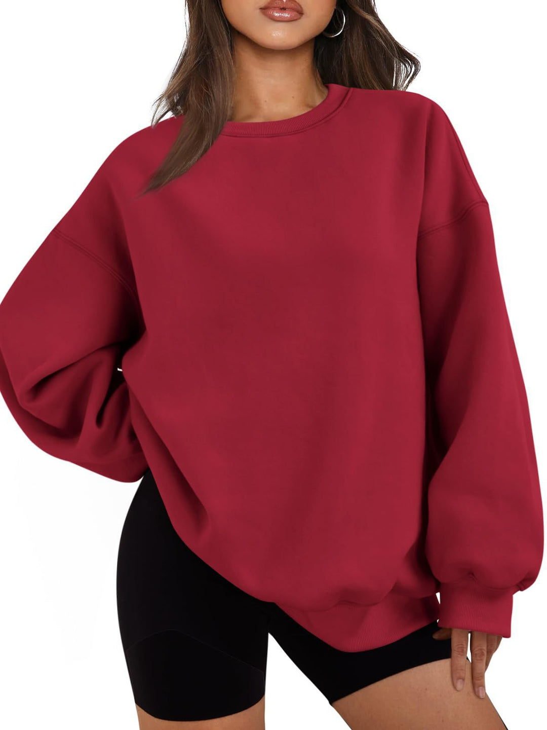 Damen nan Boxy-Crewneck-Sweat mit extraweiter Passform, Raglanärmeln und weichem Fleece-Innenfutter Shop Nory