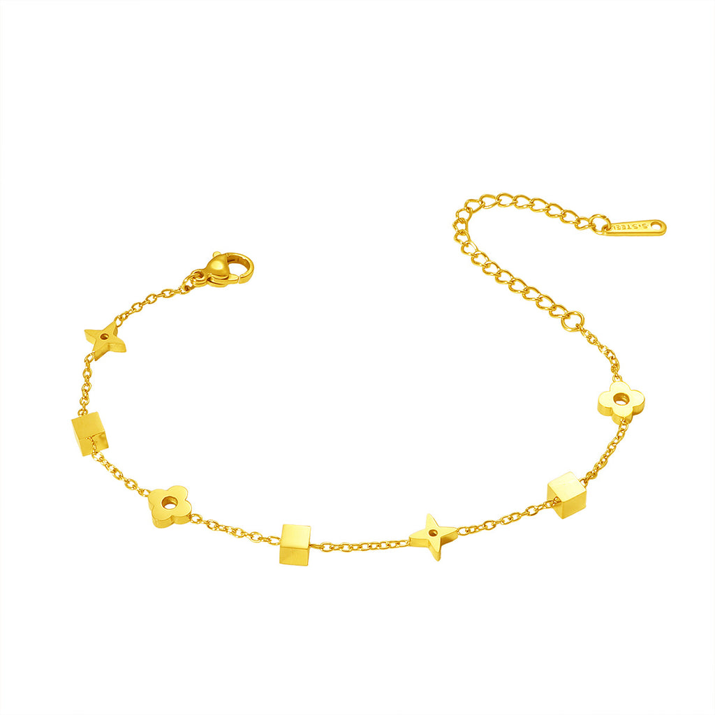 Damen modische Fußkette mit geometrischen Anhängern Shop Nory