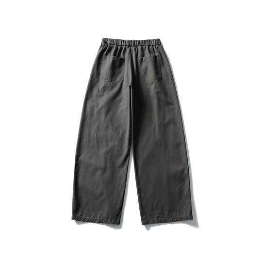 Damen Weite Cropped-Hose mit elastischem Bund und dekorativen Nahtpasse Shop Nory