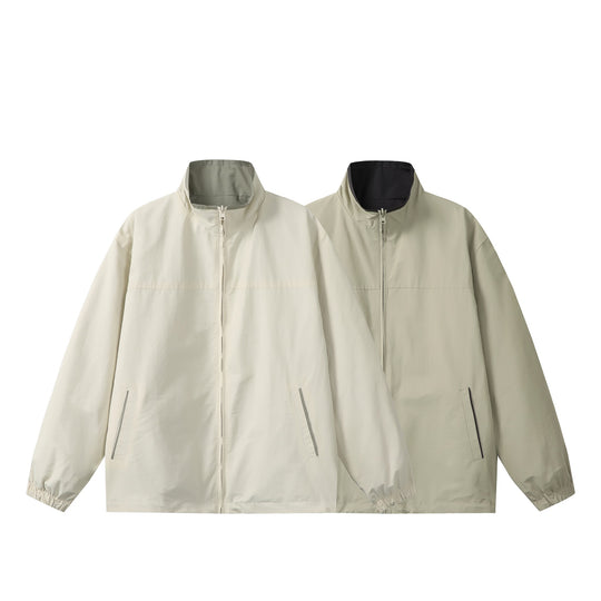 Unisex Leichter Boxy-Windbreaker mit hohem Stehkragen und Kordelzug Shop Nory