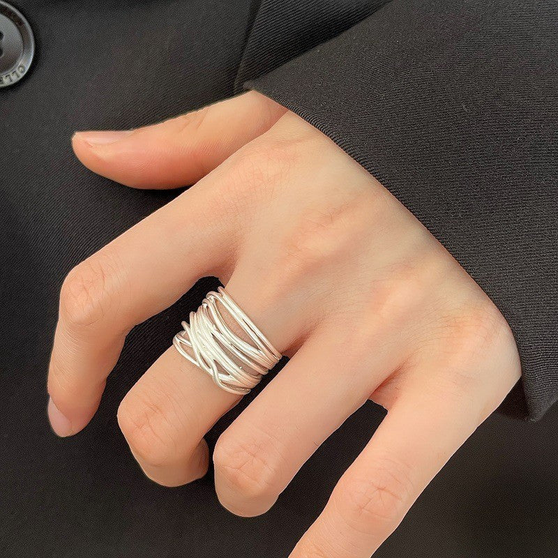 Damen Trio-Ring mit kunstvollem gewundenem Design Shop Nory