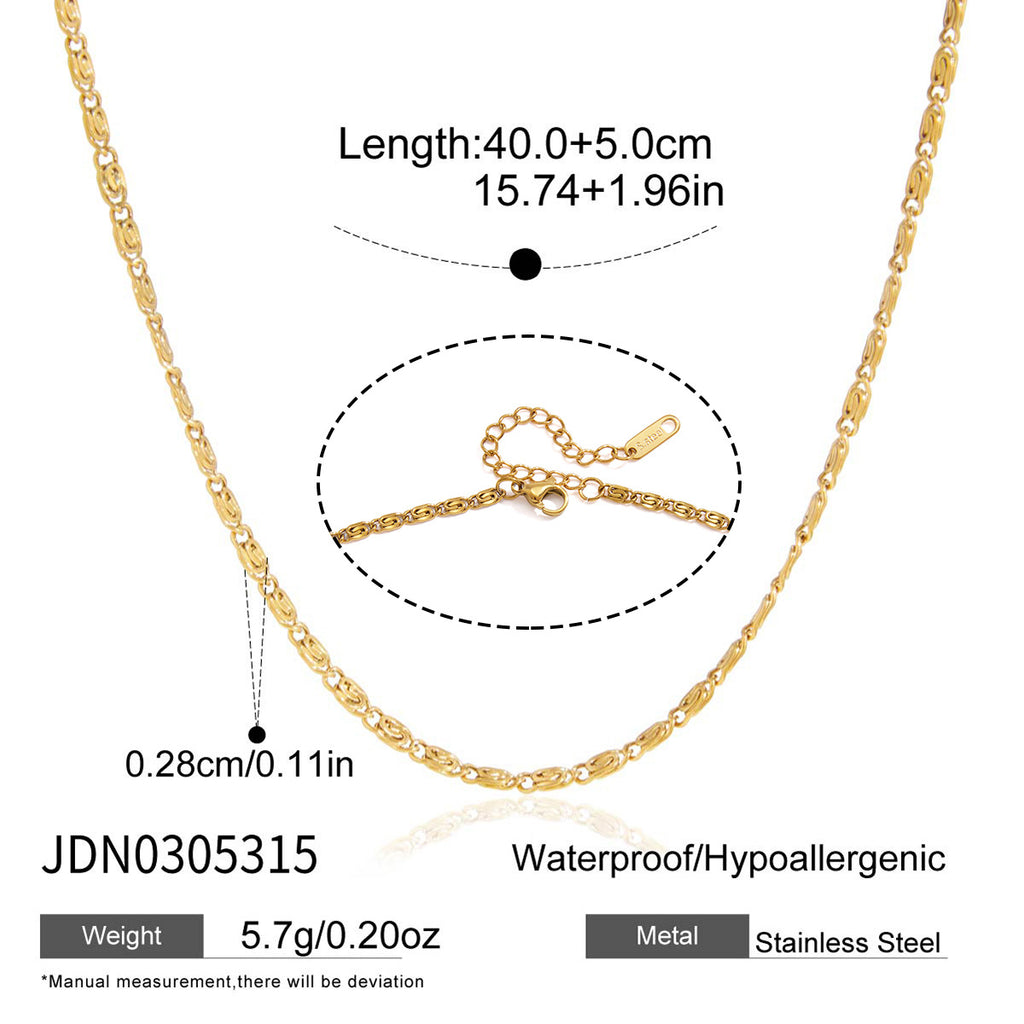 Damen Halskette mit verstellbarem Design aus hypoallergenem Edelstahl Shop Nory