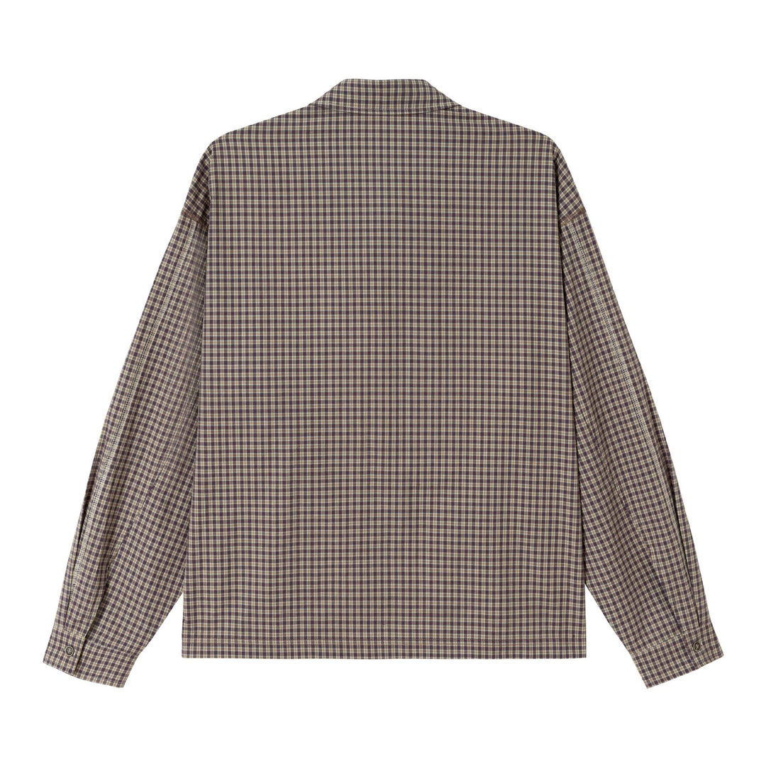 Herren Longsleeve-Polohemd mit Karoärmeln und Kontrastpanel Shop Nory