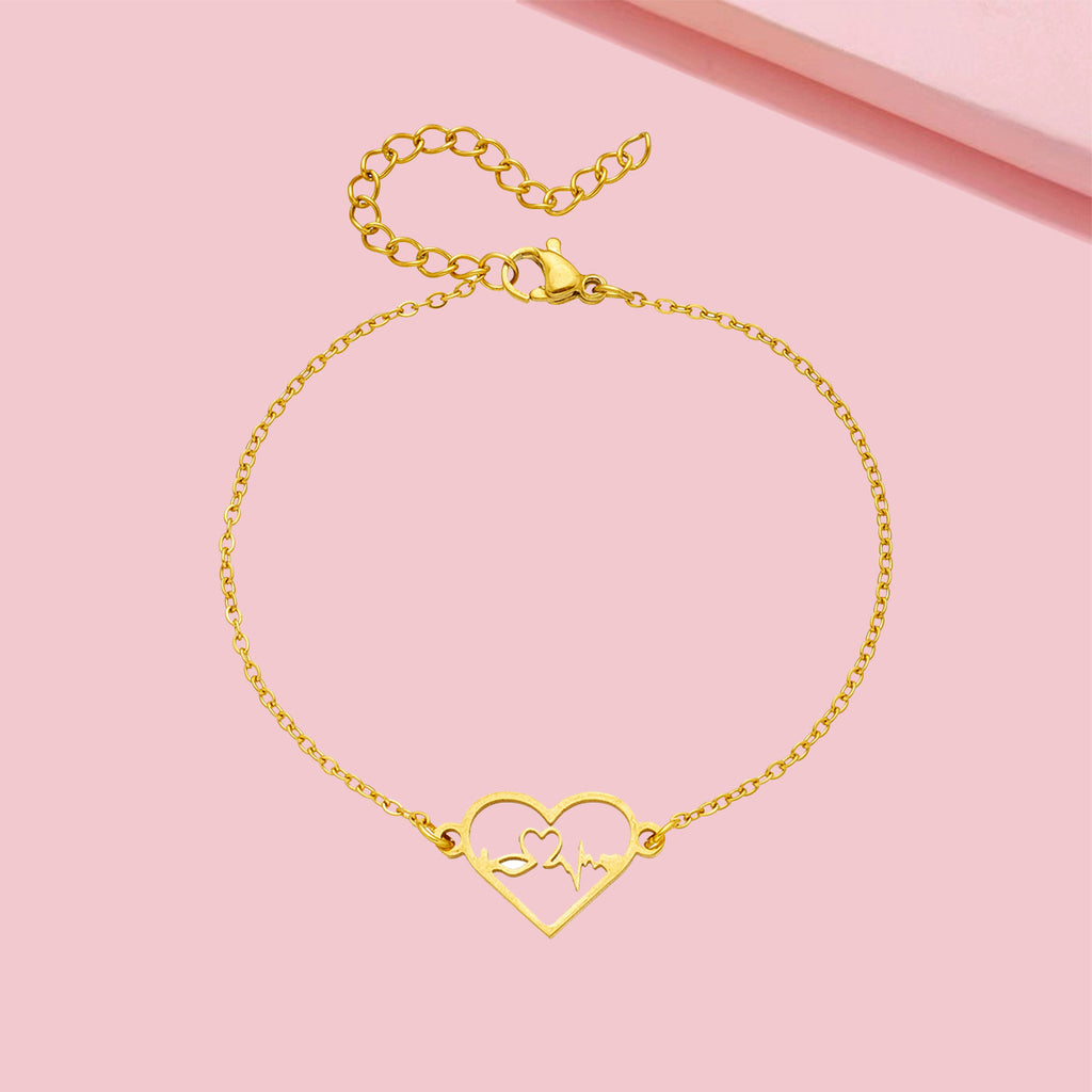 Damen Armband mit Herzschlag-Design aus hochwertigem Edelstahl Shop Nory