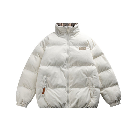 Unisex Boxy wattierte Kurzjacke mit hohem Funnelkragen und Teddy‑Fleece‑Optik Shop Nory