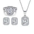 Damenring mit tropfenförmigem Hauptstein und eleganter Zirkonia-Verzierung Shop Nory