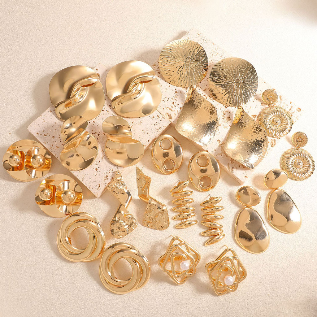 Damen Perl- und Metall-Design Ohrringe Shop Nory