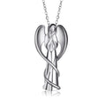 Damen Halskette mit kunstvollem Engel-Anhänger aus hochwertigem Metall Shop Nory