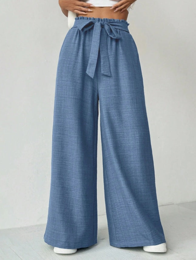 Damen Weit geschnittene Hosen mit verstellbarem Bund