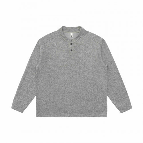 Unisex Feinstruktur-Henley-Strickpullover mit Raglanärmeln und Relaxed-Schnitt Shop Nory