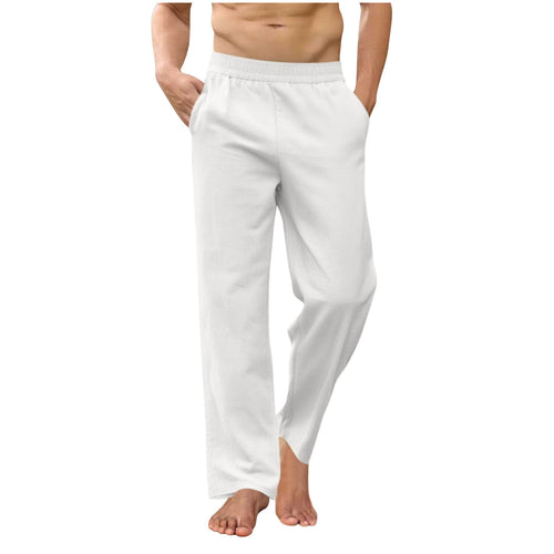 Herren nan lockere Loungehose mit elastischem Bund, Eingrifftaschen und seitlichen Knöchelschlitzen Shop Nory