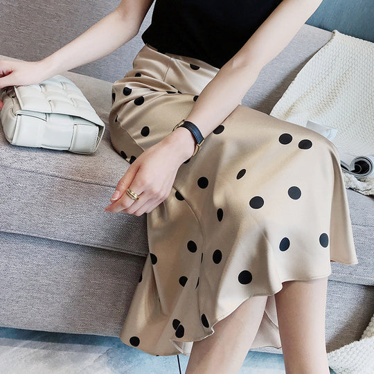 Damen Eleganter Maxirock mit Polka-Dots Shop Nory