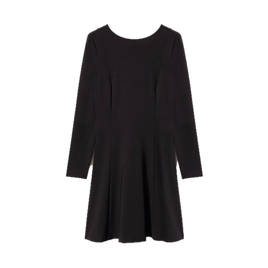 Damen Elegant fließendes Chiffon‑Kleid mit geraffter Taillenpasse, langen Ballonärmeln und Bindekragen Shop Nory
