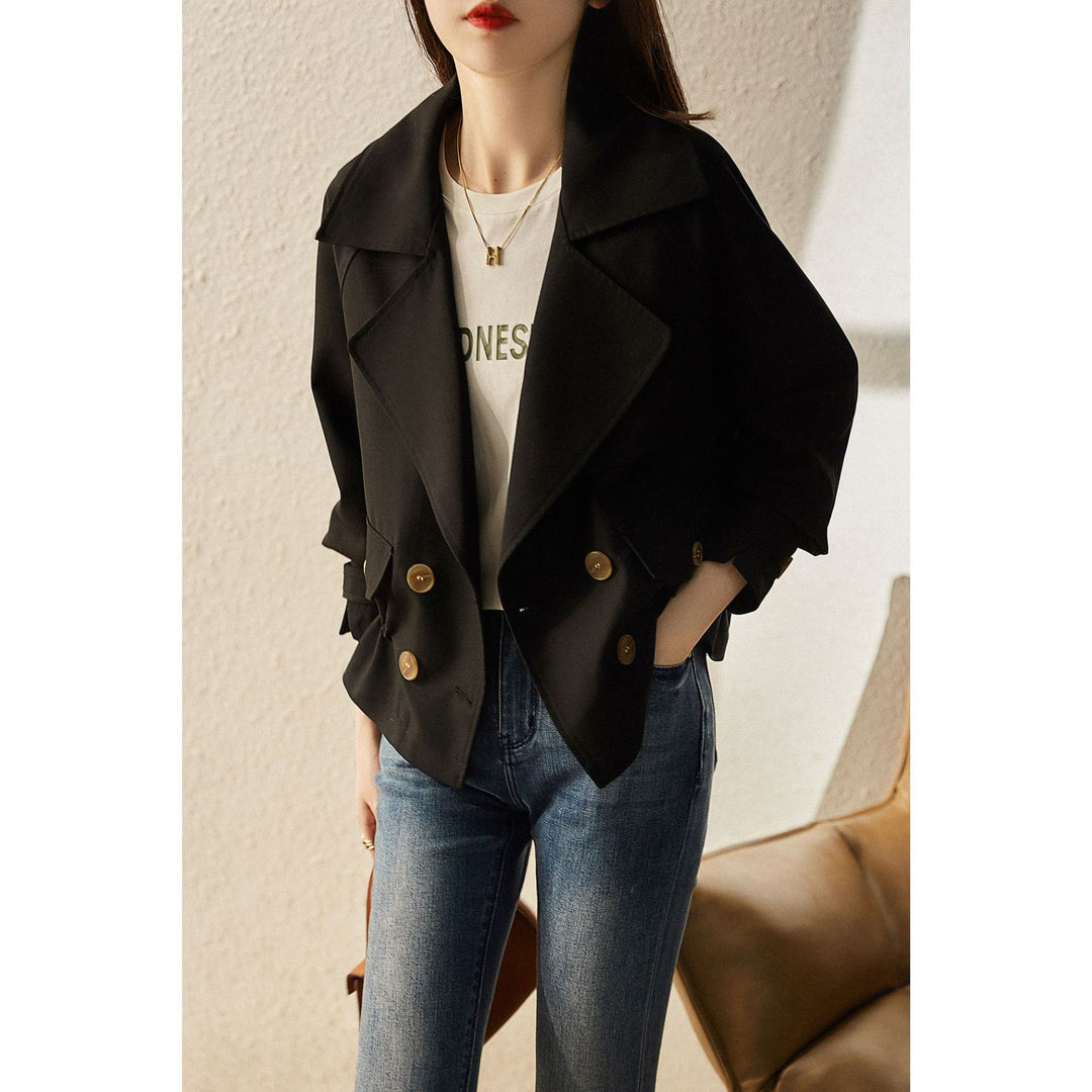 Damen modische Übergangsjacke mit elastischem Bund Shop Nory