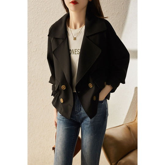 Damen modische Übergangsjacke mit elastischem Bund Shop Nory
