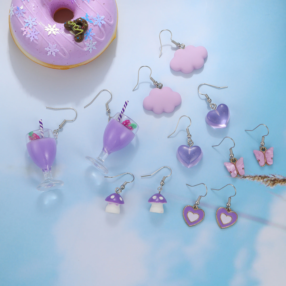 Damen Ohrringe Set mit kreativen Designs und verspielten Motiven Shop Nory