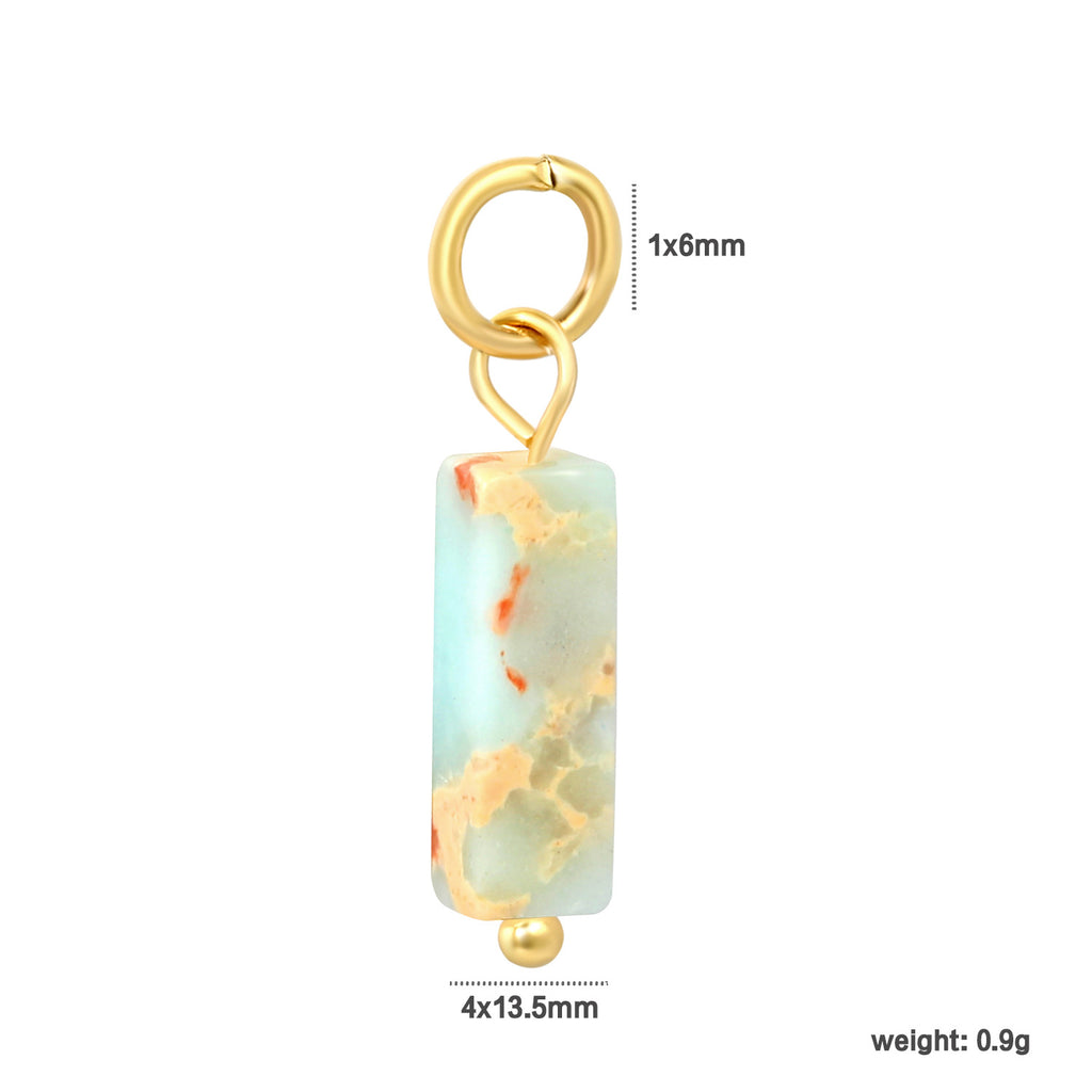 Damen Anhänger mit natürlichem Stein und goldenem Akzent Shop Nory