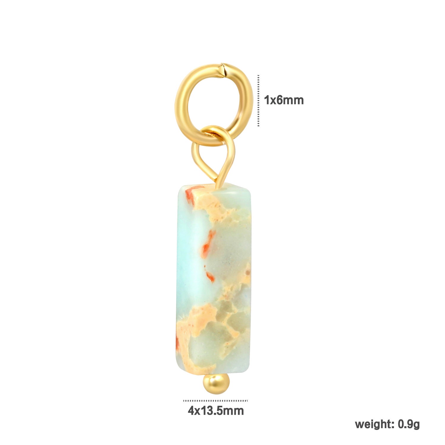 Damen Anhänger mit natürlichem Stein und goldenem Akzent Shop Nory