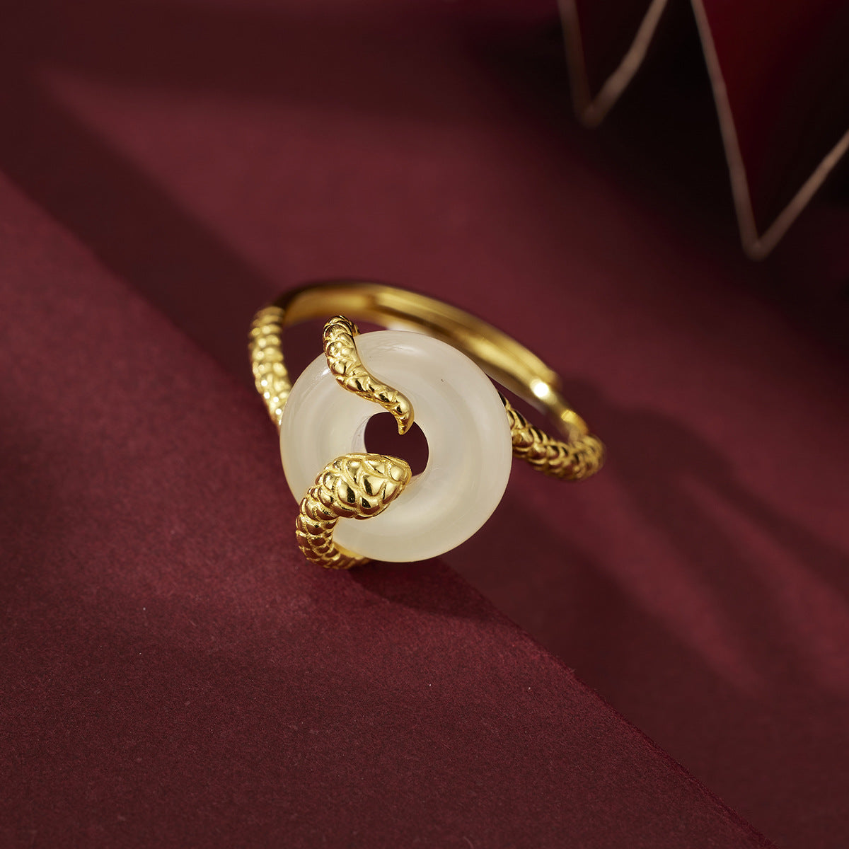 Damen Anhänger-Ring mit kunstvollem Schlangendesign Shop Nory