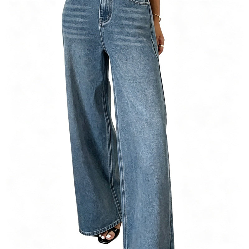 Damen Jeanshose mit hoher Taille und weitem Bein Shop Nory