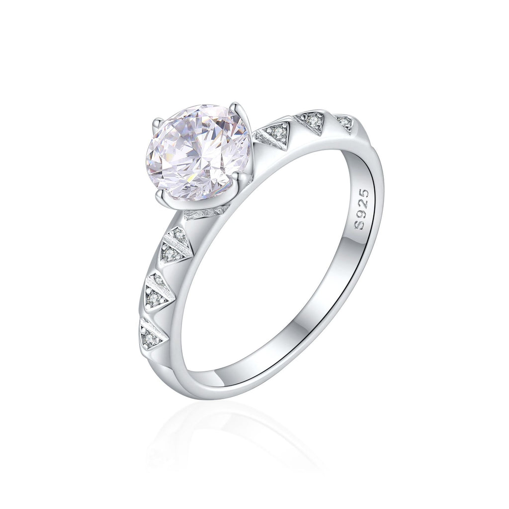 Damen eleganter Verlobungsring mit funkelndem Zirkonia-Besatz Shop Nory