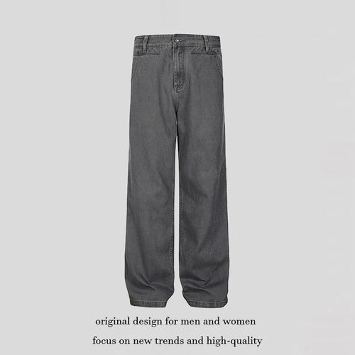 Herren Weite Canvas-Hose im Palazzoschnitt mit hoher Bundpassform und geradem Bein Shop Nory